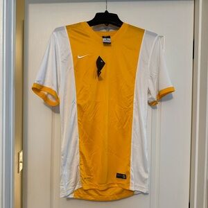 BNWT Nike Gold/White Soccer Jersey, Adult S